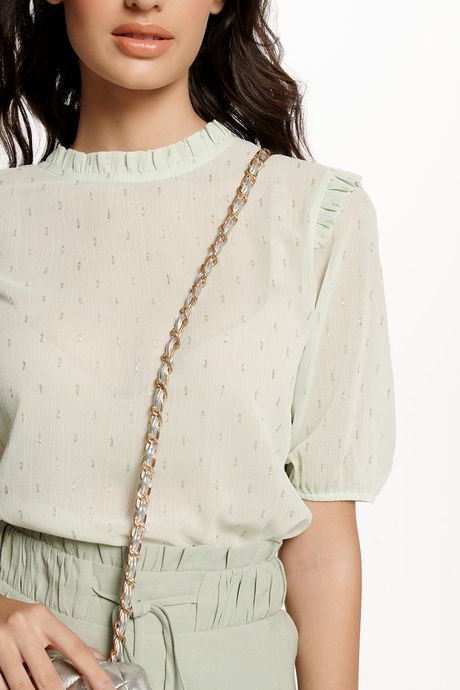 blusa verde com brilho