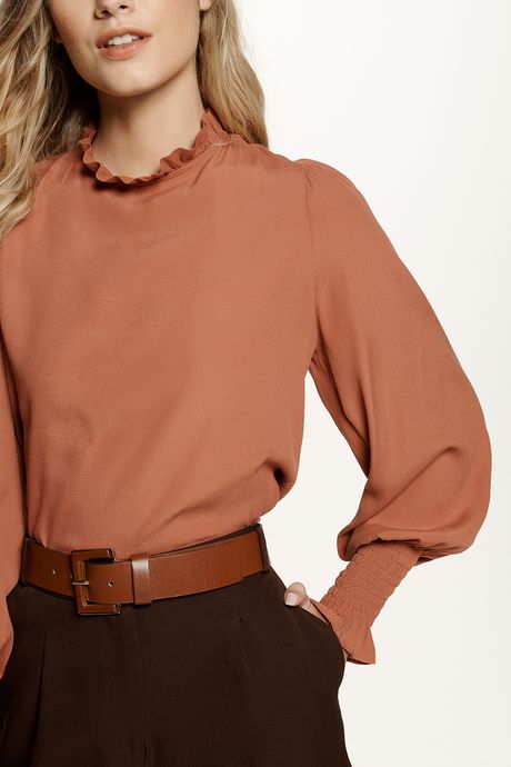 blusas de manga com elastico