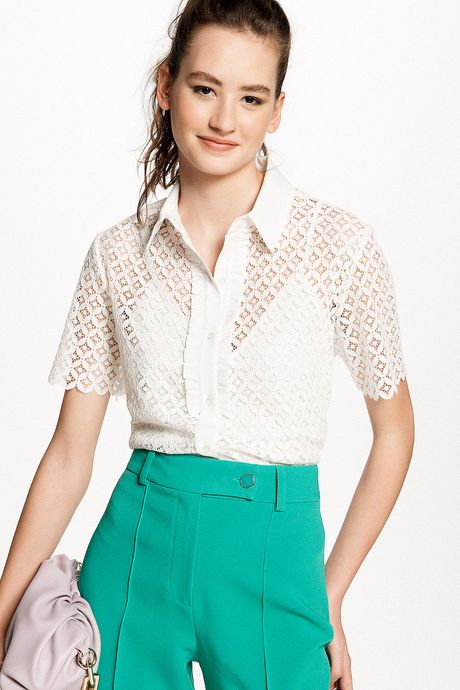 camisa de renda