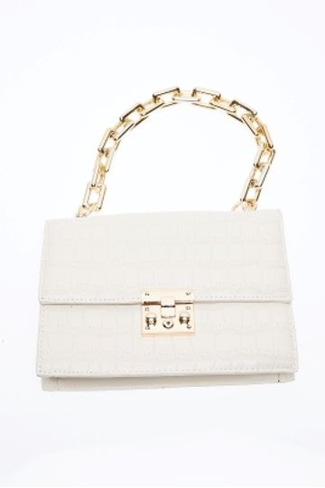 white croc bolsa