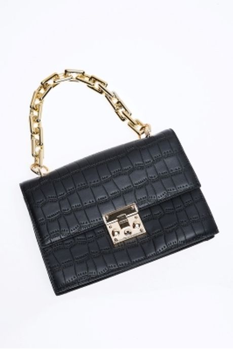 black croco bolsa