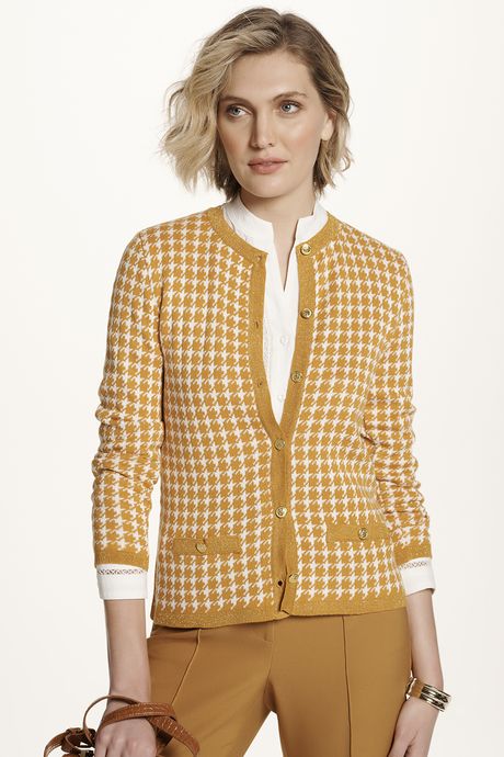 cardigan pied poule